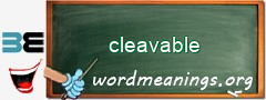 WordMeaning blackboard for cleavable